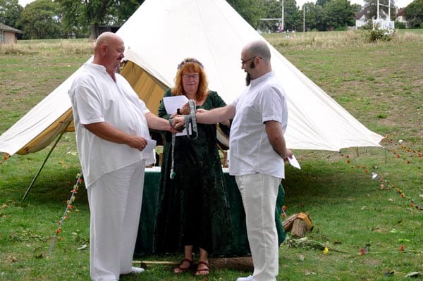 Local couple tie knot at Pagan ceremony