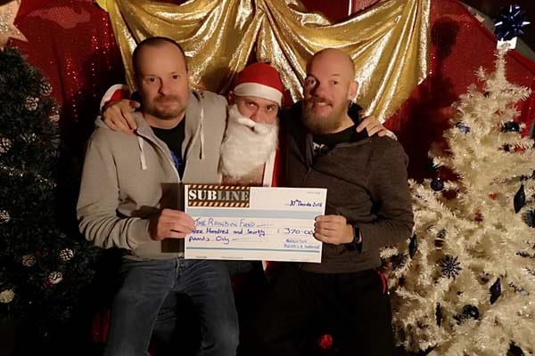 Brighton Bear Christmas parties raise £701.94 for The Rainbow Fund
