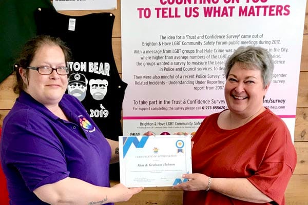 Kim and Captain Cockroach raise funds for LGBT Community Safety Forum