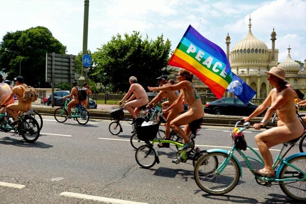 Brighton Naked Bike Ride partners Extinction Rebellion to highlight climate crisis