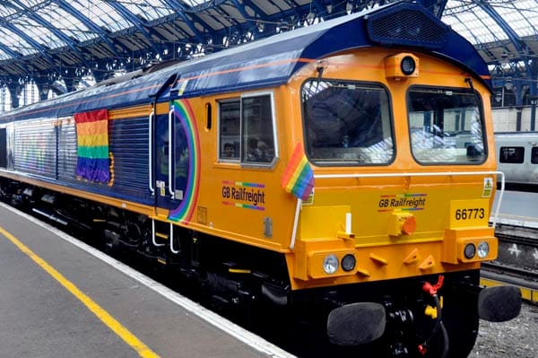 Times columnist unveils new Brighton Pride Rainbow Locomotive