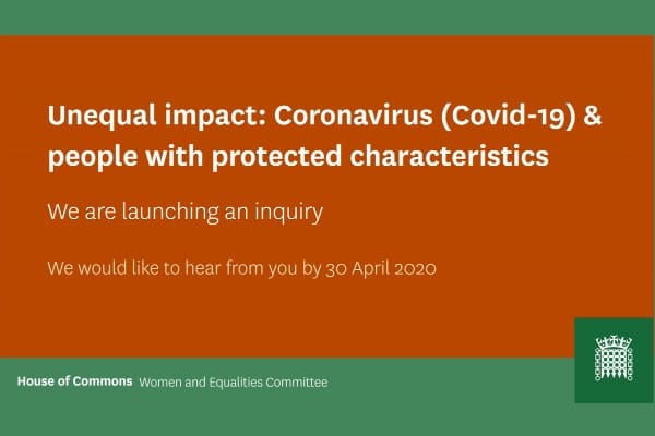 Inquiry launched into impact of pandemic on people with protected characteristics