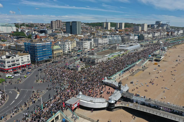 15,000+ people at Brighton’s Black Lives Matter protest