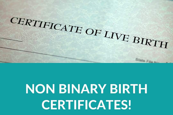 Non-binary option on birth certificates in Maine