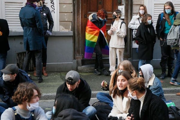 French students protest for trans rights