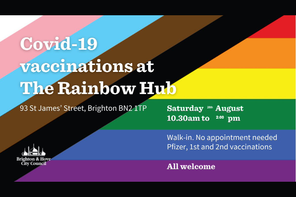 LGBTQ+ Vaccine Session at the Rainbow Hub today!