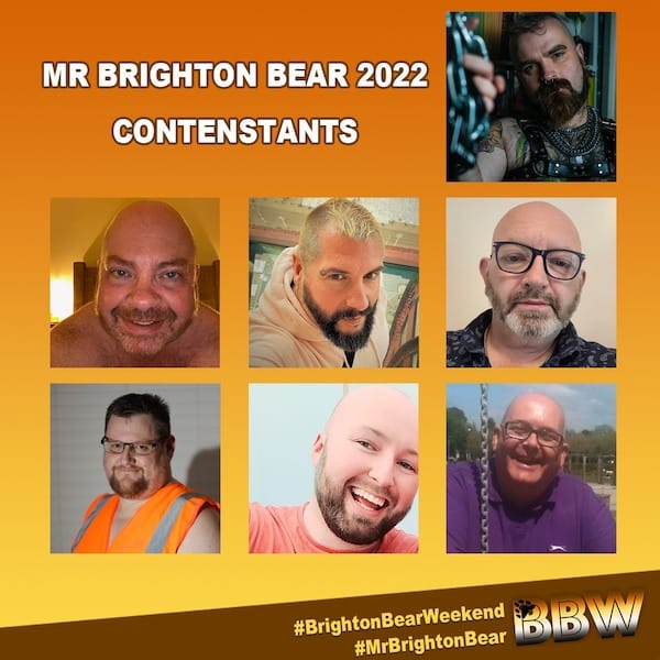 Meet the fabulous contestants for Mr Brighton Bear 2022!