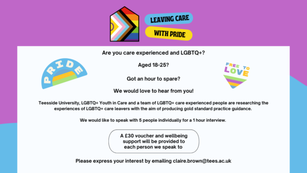 Help support research into LGBTQ+ experiences of care