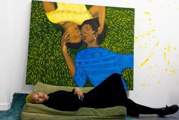 University of Brighton Fine Art graduate Sola Olulode – who creates dreamy queer visions in her vibrant and joyous paintings – named one of 10 Artists To Watch