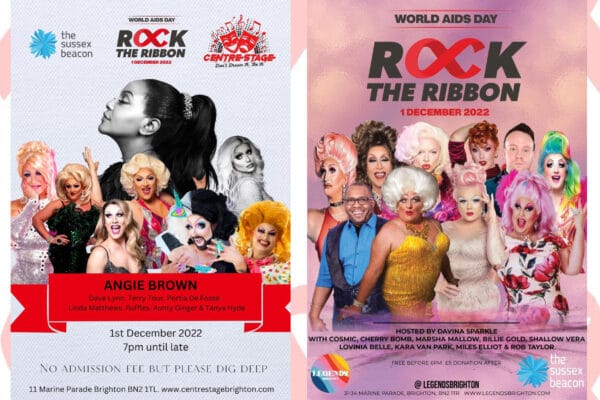 ROCK THE RIBBON: Two of Brighton’s LGBTQ+ venues to raise funds for the Sussex Beacon on World AIDS Day