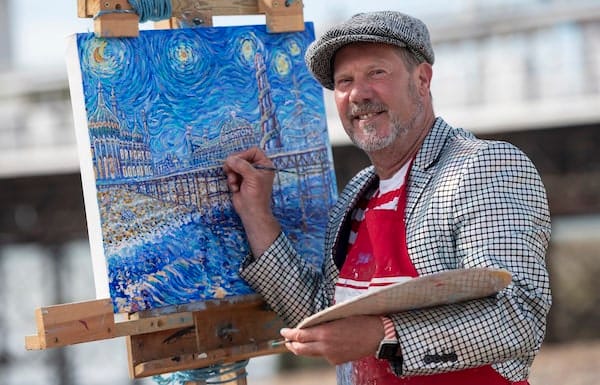 Local artist creates Van Gogh-inspired ‘Starry Night’ artwork of Brighton landmarks