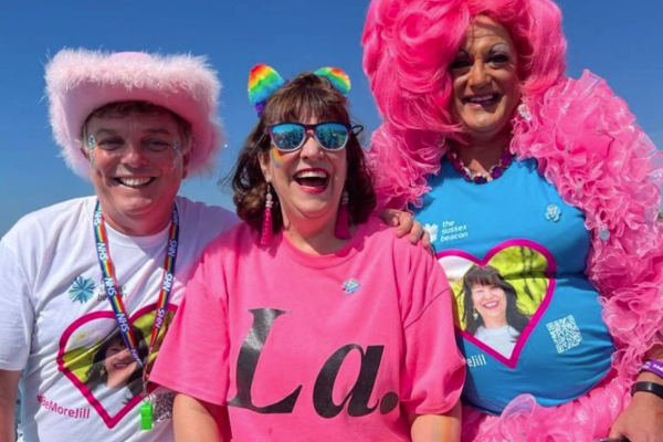 Jill Nalder, patron of local HIV charity the Sussex Beacon, will be a guest on Andrew Flewitt’s Queer I Am: Live and Unscripted! podcast on Monday, June 12.