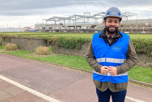 Local councillors visit recently named Hove Beach Park