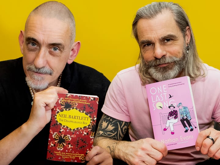 Authors Neil Bartlett and Nathan Evans to discuss publishing, writing novels, and queer past, present and future at Brighton’s Jubilee Library this weekend