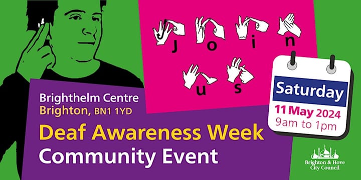 Brighton & Hove City Council announces community event to celebrate Deaf Awareness Week