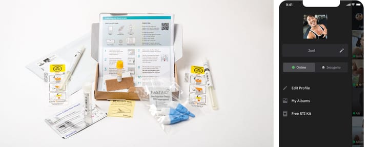 New initiative from Grindr, in partnership with PrEPster at The Love Tank and Sexual Health London, to offer London users of the app free at-home STI self-sampling kits