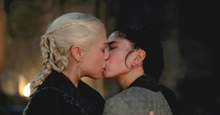 Queer kiss in ‘House of the Dragon’ wasn’t scripted, actors Emma D’Arcy and Sonoya Mizuno reveal