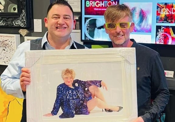 Photograph of legendary drag icon Miss Jason raises £510 for local HIV charity, Sussex Beacon