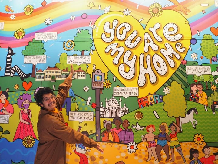 Rainbow mural celebrating Brighton & Hove unveiled at Brighton Museum & Art Gallery