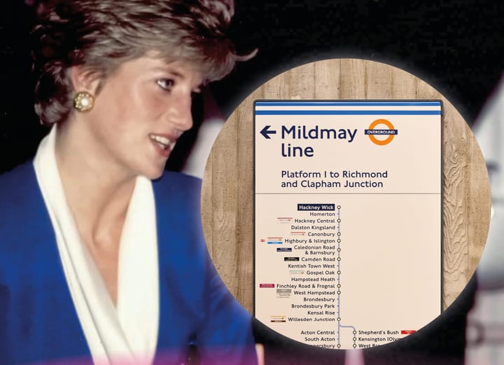 London Overground honours Mildmay Hospital, attended by Princess Diana 17 times in her lifetime