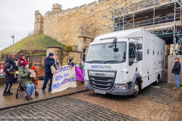 Trans activists hold “noise demo” to show solidarity with Zoe Watts, a trans woman currently being held in a male prison wing