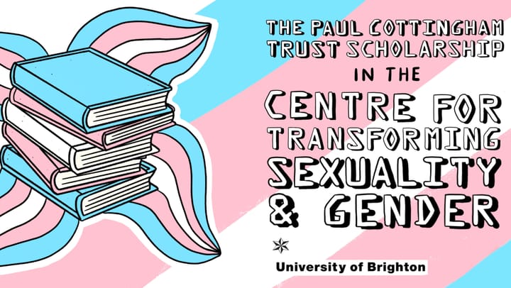 University of Brighton announces one of the UK’s first scholarships focused on the study of trans inclusion