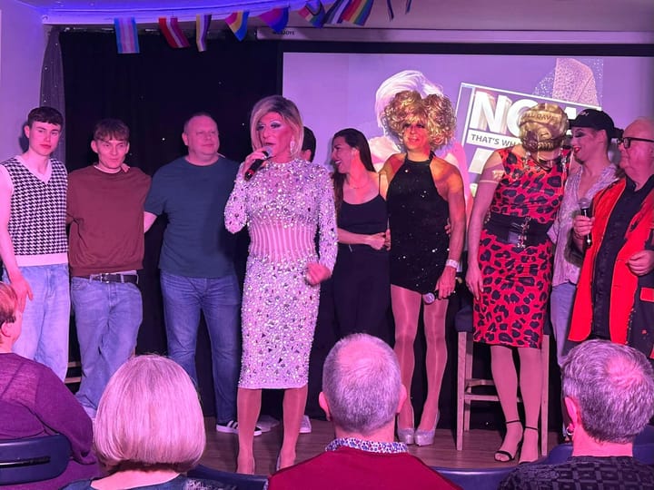 Event to celebrate Dave Lynn’s 50 years in drag raises almost £1,000 for Alzheimer’s Research UK, in memory of Dave’s dear friends David Raven aka Maisie Trollette and Dame Barbara Windsor