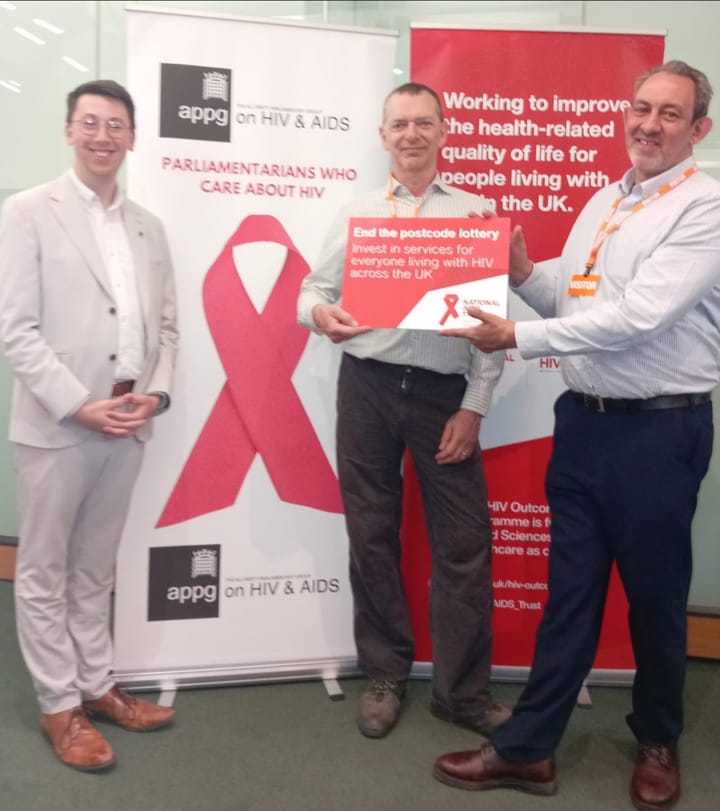 Lunch Positive visits Parliament for launch of new report, which warns target to end new HIV transmissions by 2030 is at risk