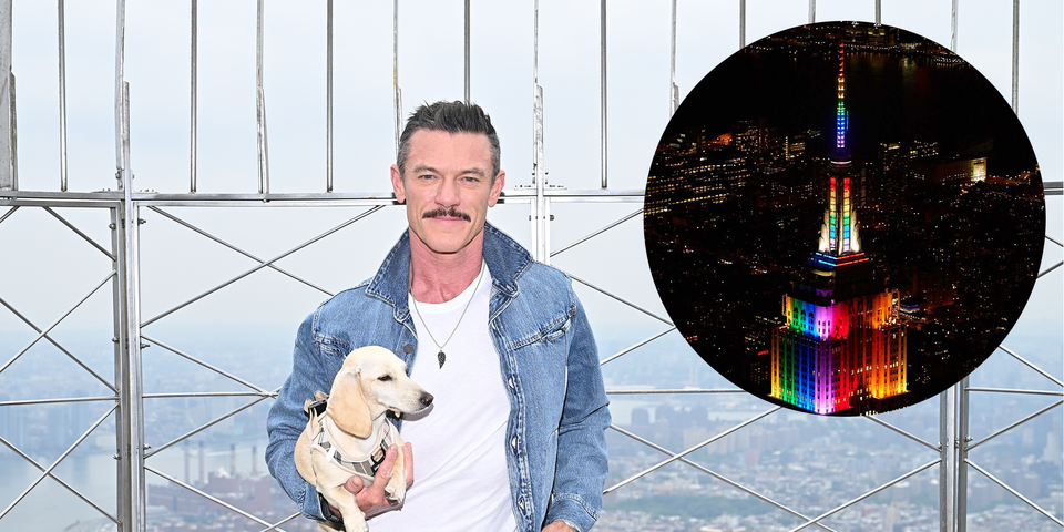Luke Evans lights Empire State Building in Pride colours for New York Pride
