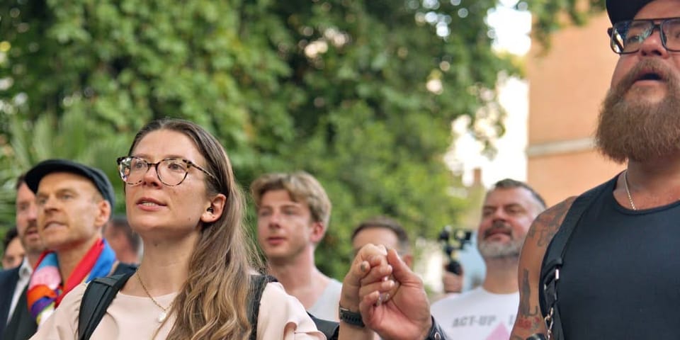 London vigil honours victims of Berlin Pride attack as LGBTQ+ leaders vow ‘we will not be frightened back into the shadows’
