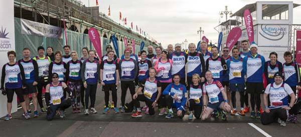 Olympic champion Sally Gunnell starts the Vitality Brighton Half Marathon