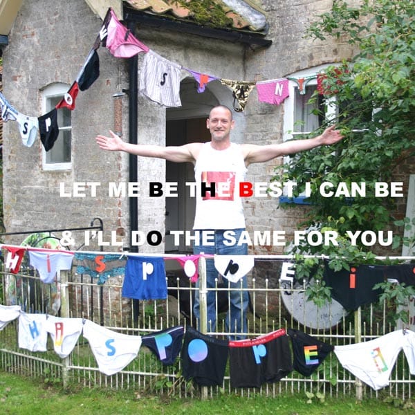 Vince Laws with his Iconic poem, 'This Pope Is Pants'