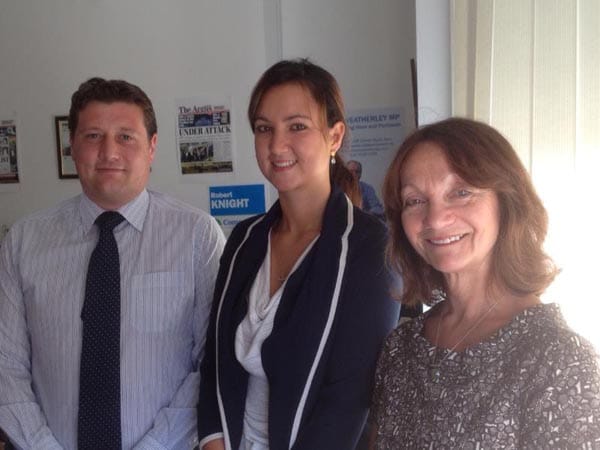 L to R: Paul Freedman, Lucy Samy & Linda Freedman.