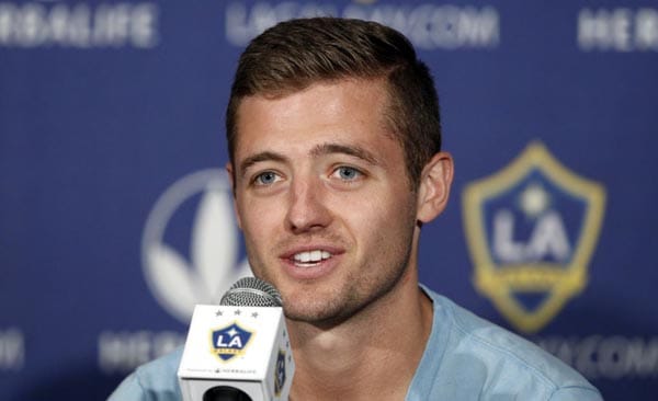 Out Footballer Robbie Rogers at an LA Galaxy press conference