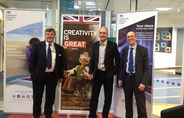 Mike is pictured with John Alty (Right), Chief Executive of the IPO and Bob Gilbert (Left), Chair of the IPO Steering Board.