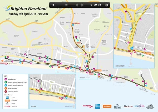 Brighton Marathon Route