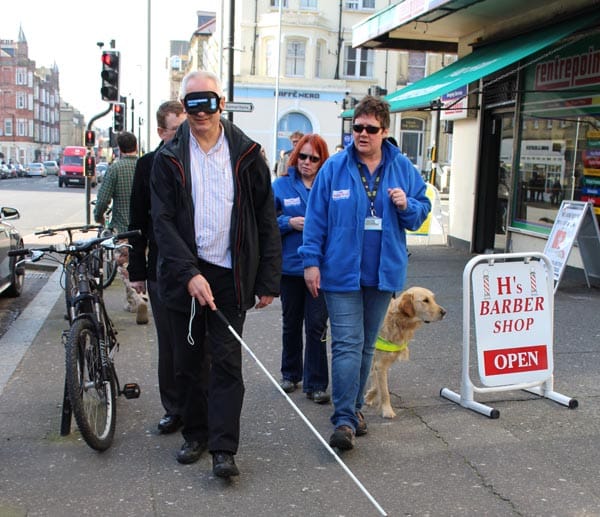 Cllr Ian Davey takes the Guide Dog challenge