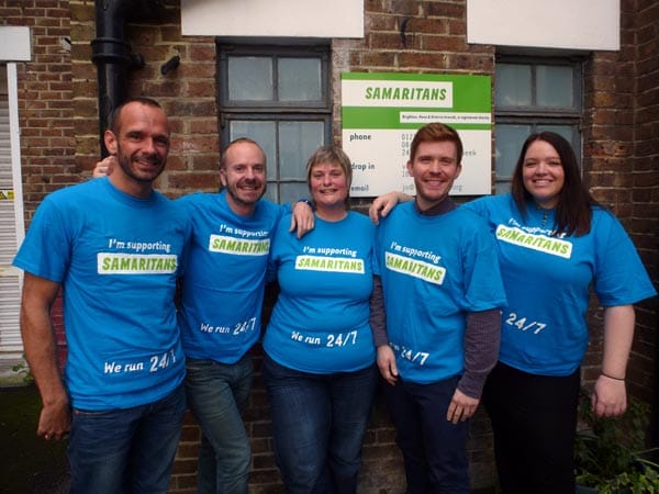 Samaritan LGBT volunteers Peter, Henry, Lyn, Daniel and Abby