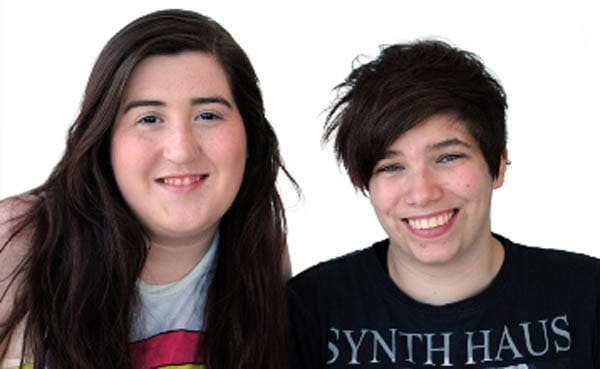 Sky Yarlett and Finn McGoldrick, NUS’ LGBT Officers,