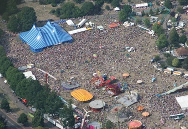 Brighton Pride aerial shot