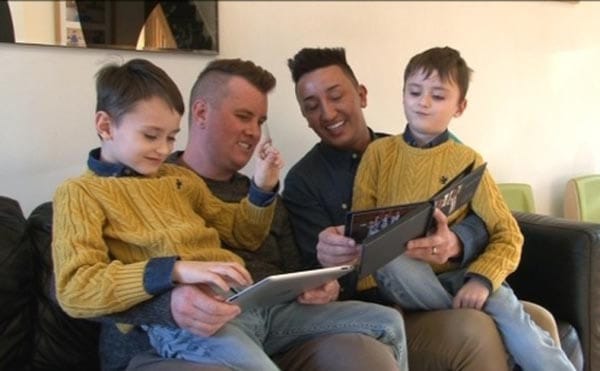 Michael and Paul Atwal-Brice with their children