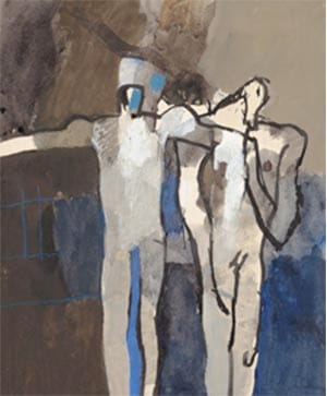 Keith Vaughan: Two interlinked Figures, 1965  © The Estate of Keith Vaughan 