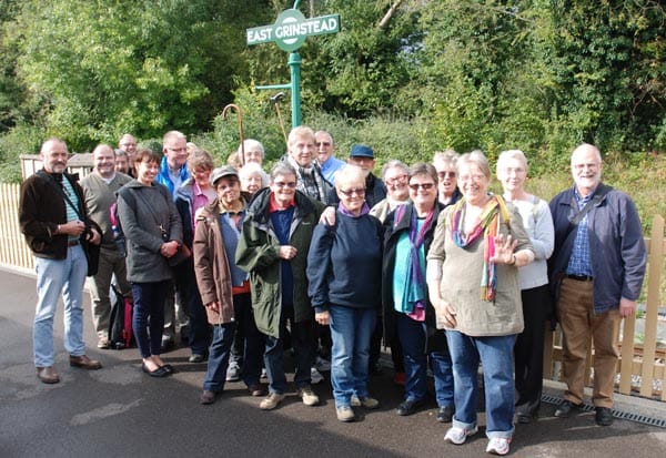 Older and Out members at Bluebell Railway: Photo by Jay