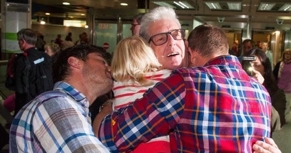 Family reunion at Gatwick