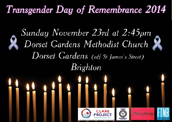 Transgender Day of Remembrance, Brighton
