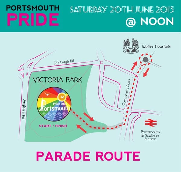Portsmouth Pride Parade Route