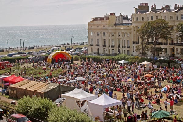 Ariel view of 2009 Brunwick Festival: Photo: Toni Tye