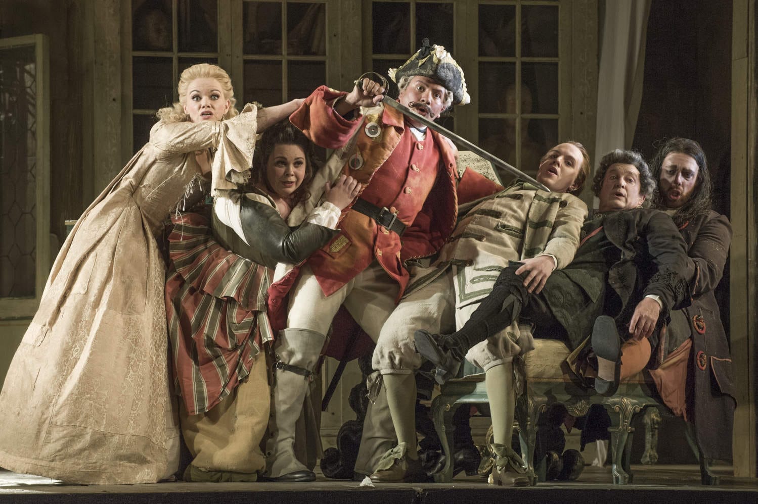 The Barber of Seville, Kathryn Rudge, Katherine Broderick, Eleazar Rodriguez, Morgan Pearse, Andrew Shore, Barnaby Rea (c) Mike Hoban