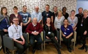 Sexual Health Staff Team wearing their Rainbow Lanyards