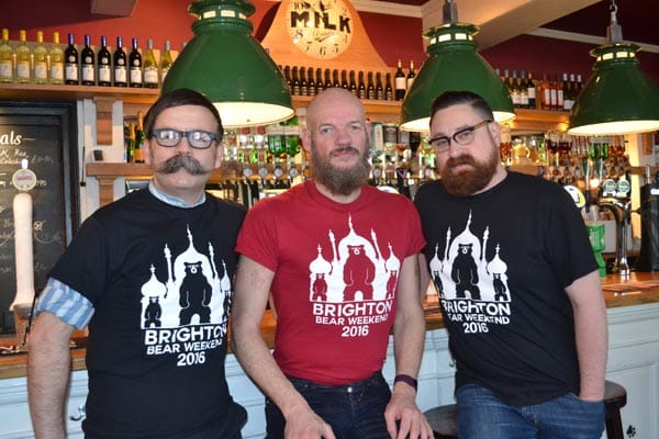 Graham Munday (centre) with Aaron and John